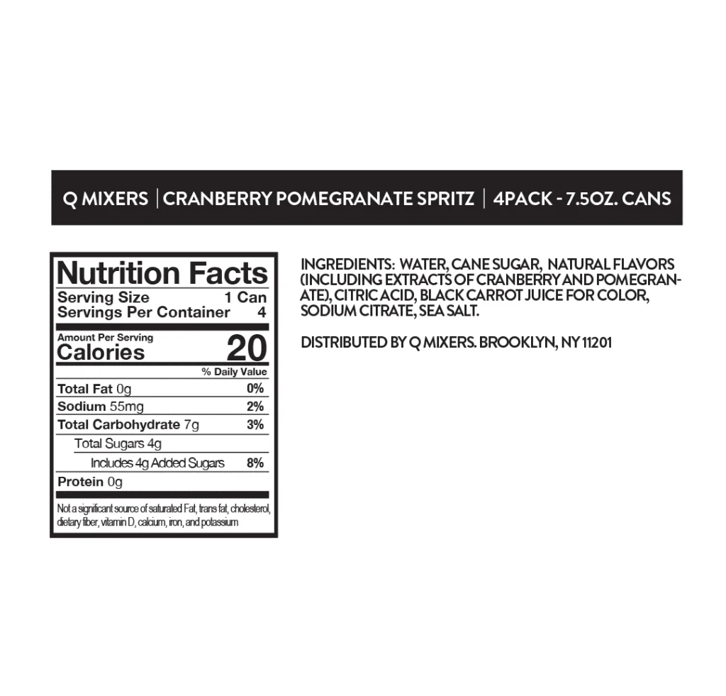 QMixers 2025 Amazon PDP CranberryPomegranateSpritz Nutrition