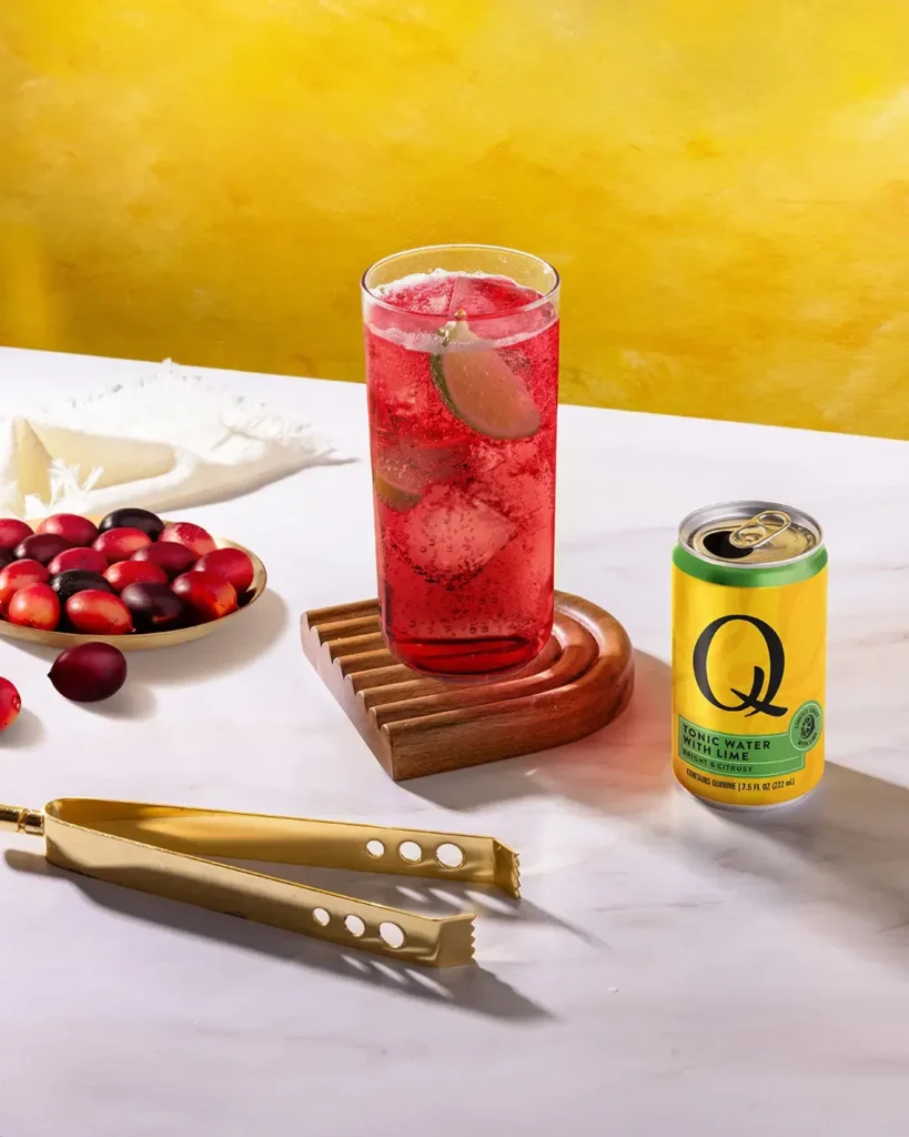 Q Mixers Tonic with Lime Cranberry and Lime Tonic