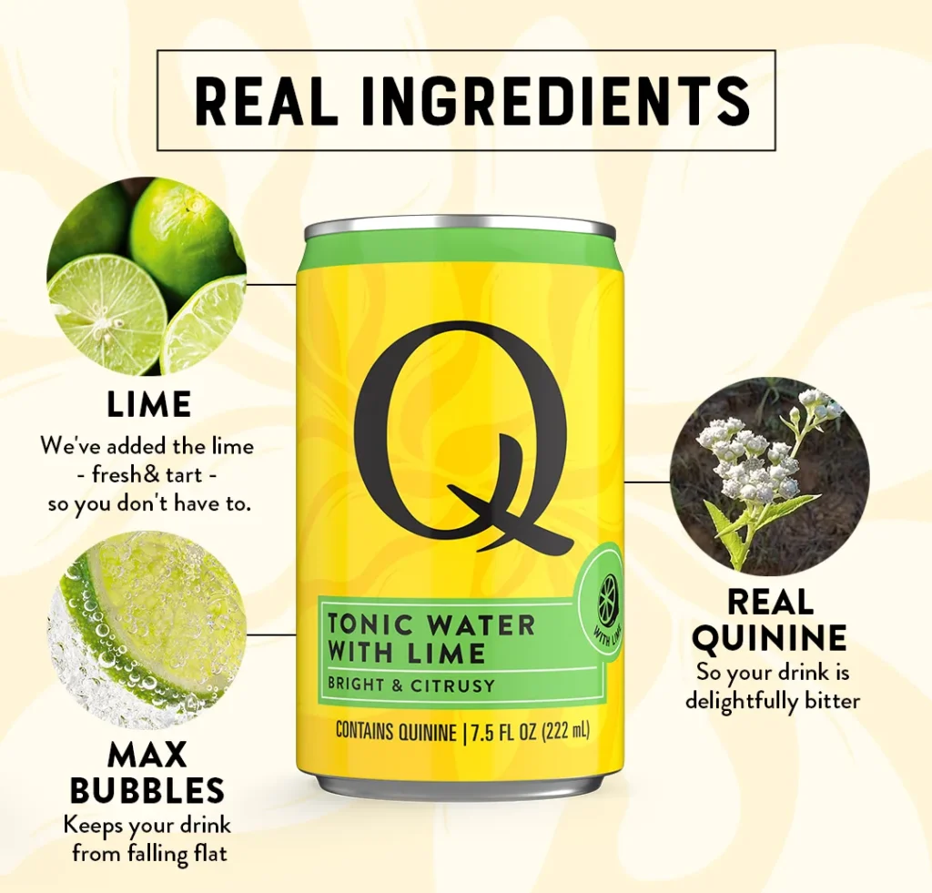QMixers Tonic Water with Lime Real Ingredients